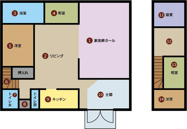 別館の間取り図